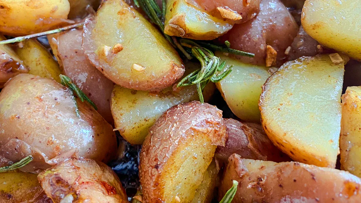 Signs of Perfect Roast Potatoes in a Household Large Capacity Air Fryer