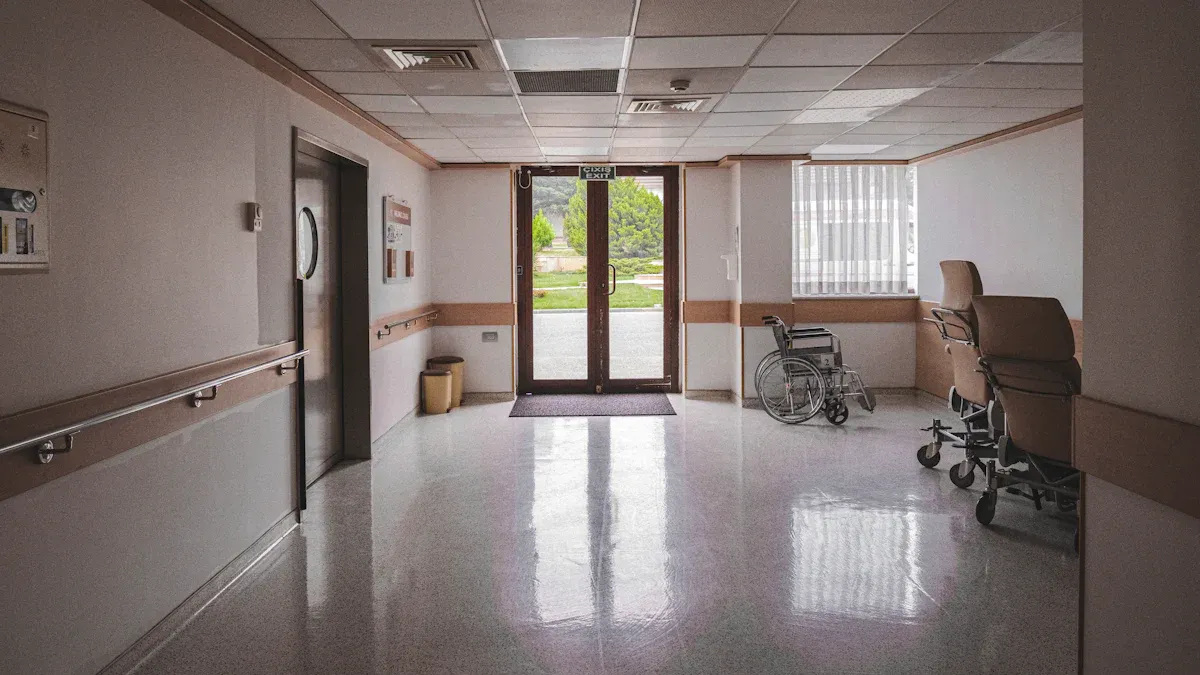 How do Automatic Door Operators Prioritize Safety and Flow in Healthcare Applications?