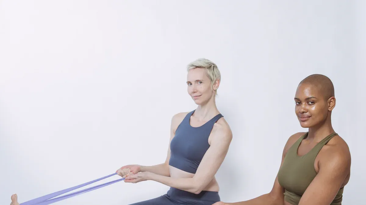 Integración práctica de un juego profesional de bandas de resistencia de 3 piezas para yoga