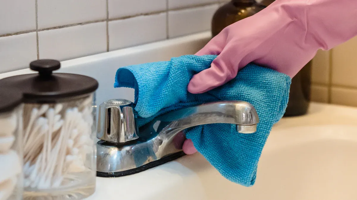 Resilient Hardware Finishes for a Busy Bathroom