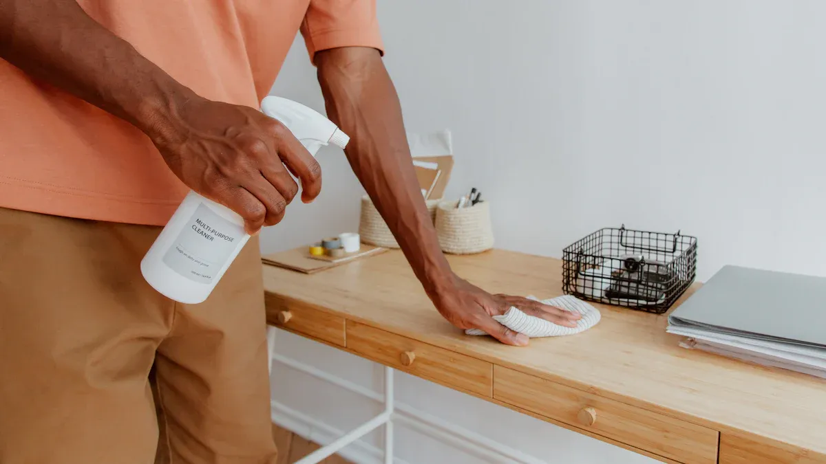 Cleaning Your Folding Single Column Sit-Stand Desk