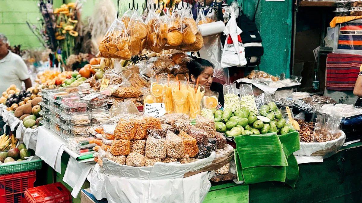 Market Stall Essential: Canopy Tent & Folding Table for Professional Vending