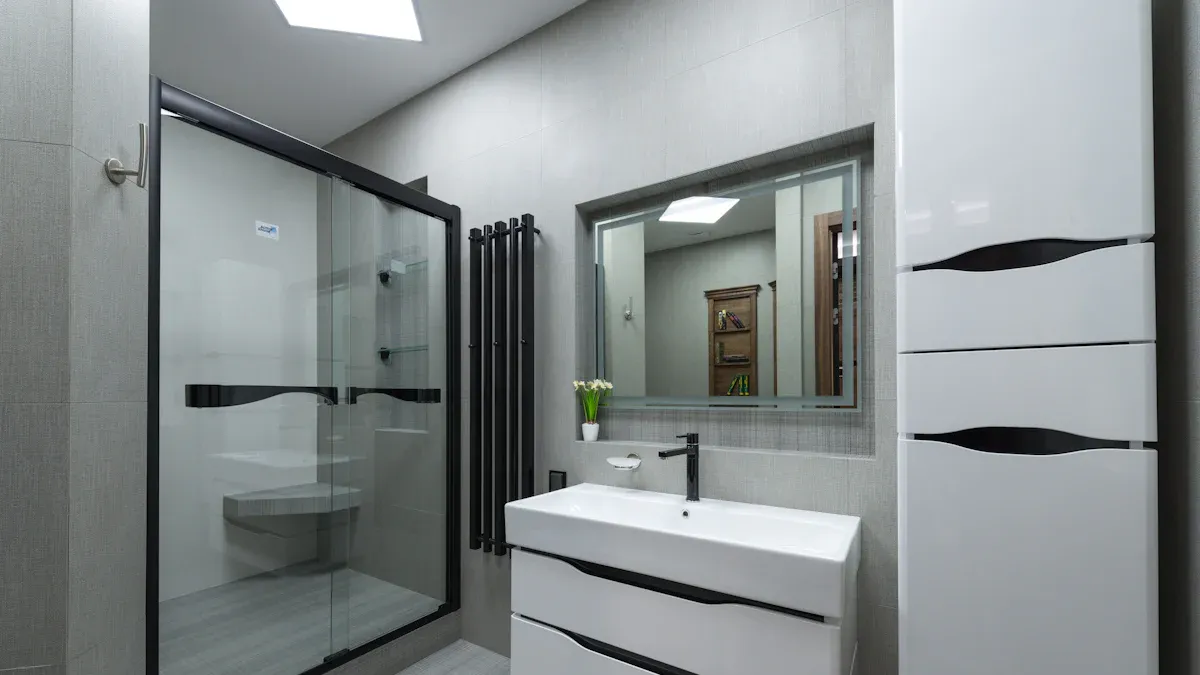 Outils et matériaux pour l'installation d'une salle de douche