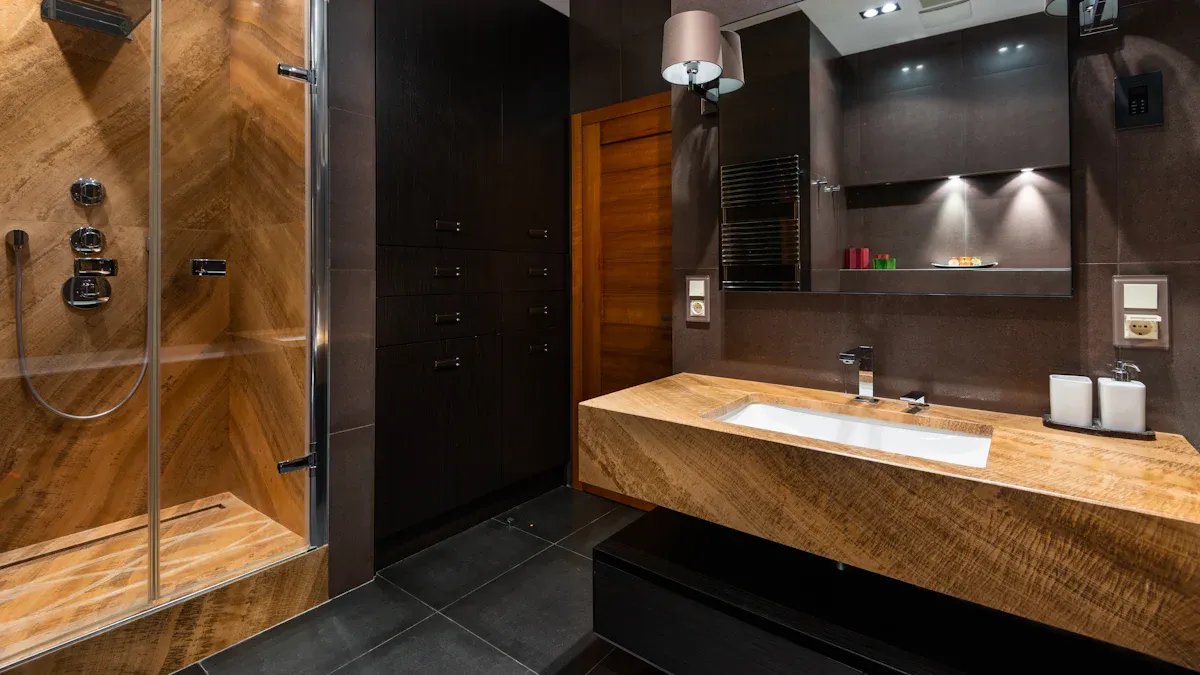 The Great Debate Solid Wood vs Engineered Wood for Hotel Bathroom Cabinets