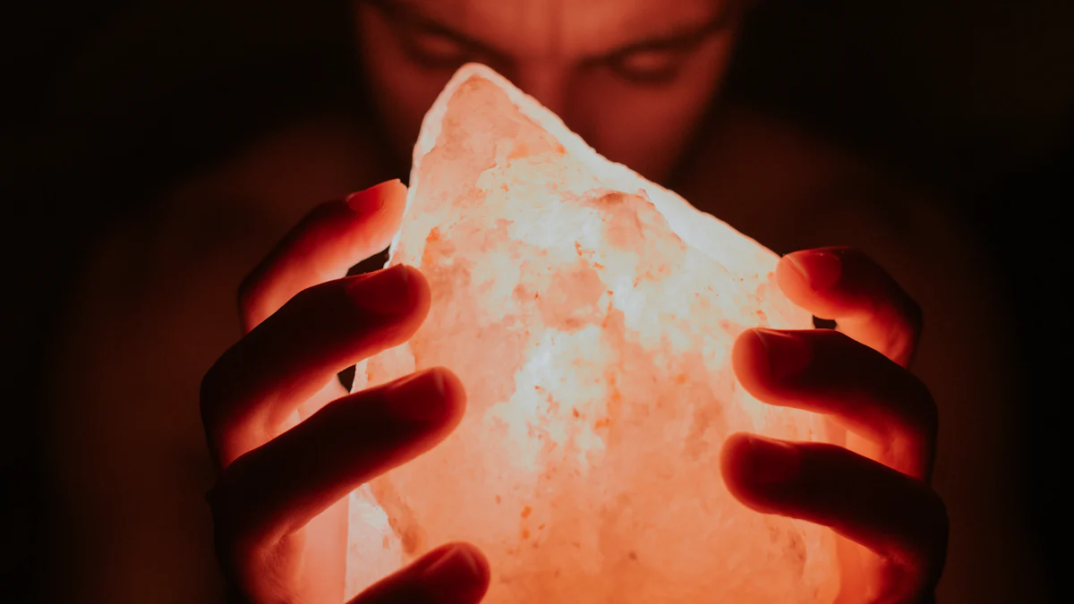 Rock Crystal Natural Pink Himalayan Salt Lamps