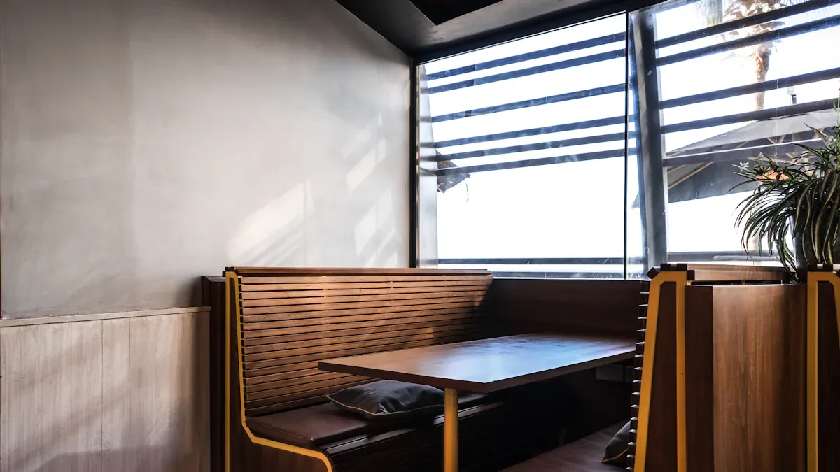 Comfort Features of Four-person Booth-C Furniture Matching