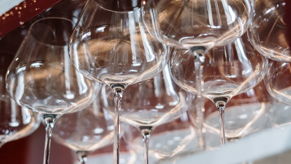 Supporto per calici in metallo resistente per cucina – Contenitore compatto per bicchieri da vino per uso commerciale
