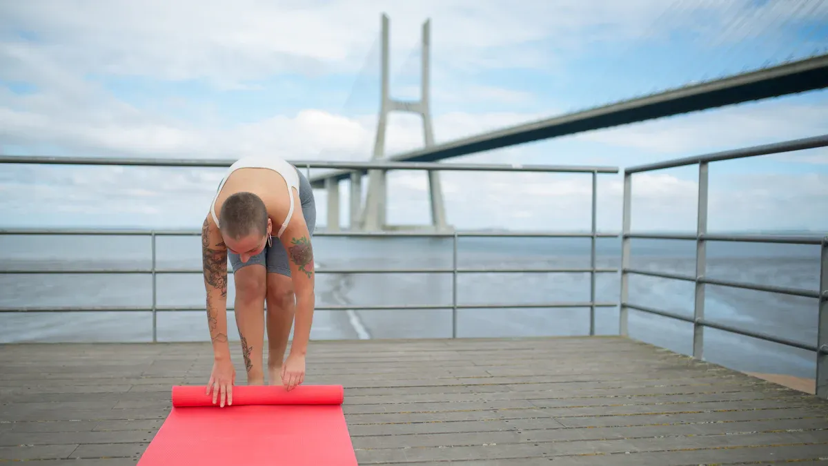 Esterilla de yoga plegable de rendimiento real
