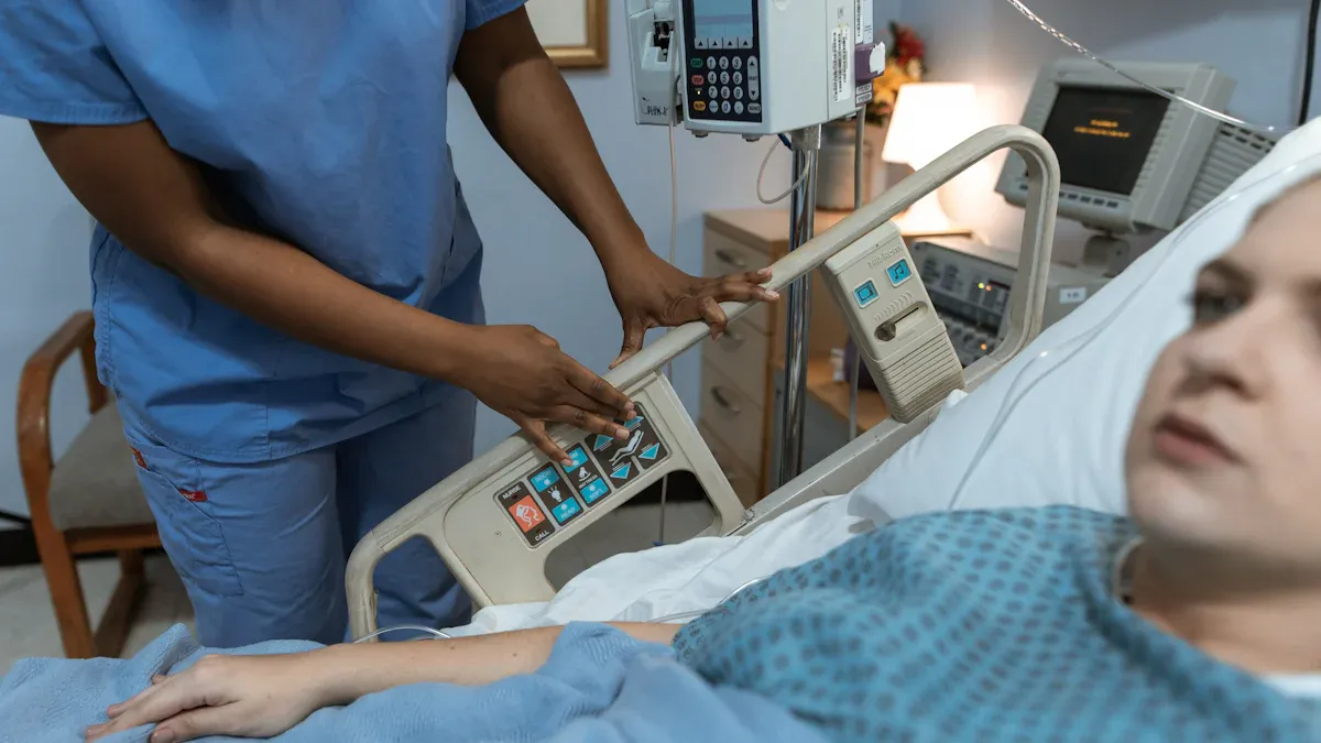 Why are intelligent safety sensors crucial for hospital Automatic Door Operators?