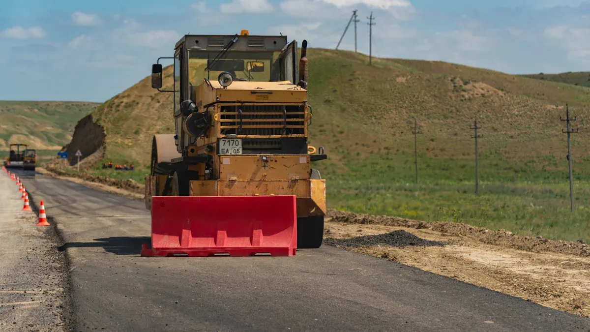 Manutenzione e sostituzione dei cingoli in gomma dell'escavatore