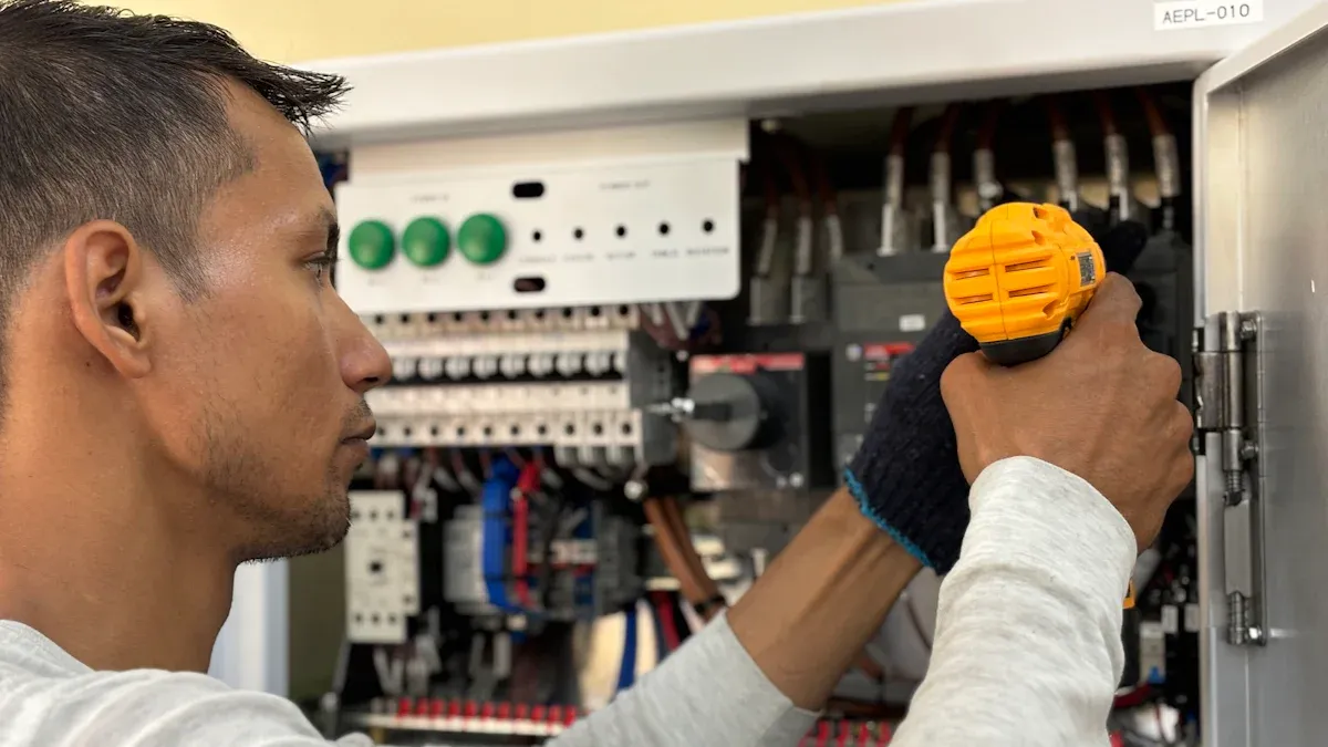 5. Vérifier les connexions électriques des lampadaires LED