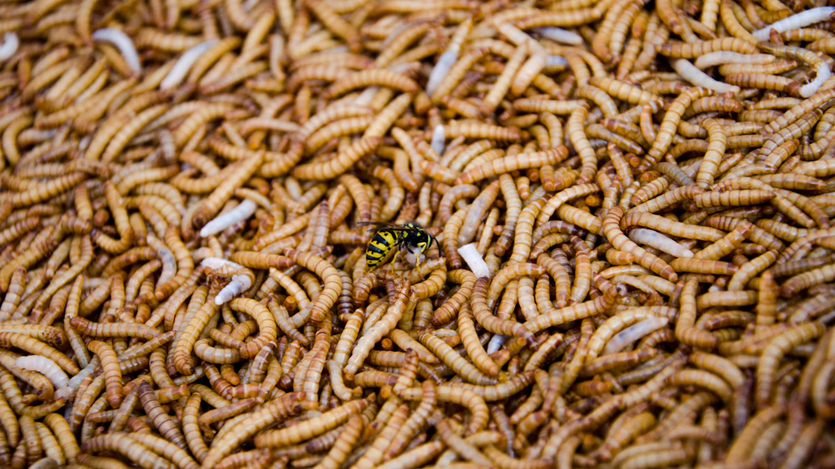 Feeding Dried Mealworms to Birds