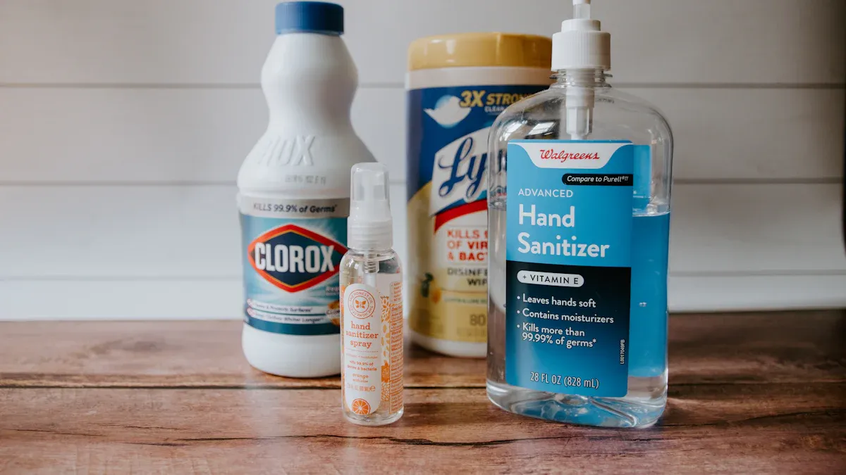 Supplies for Disinfecting Toilet Hardware