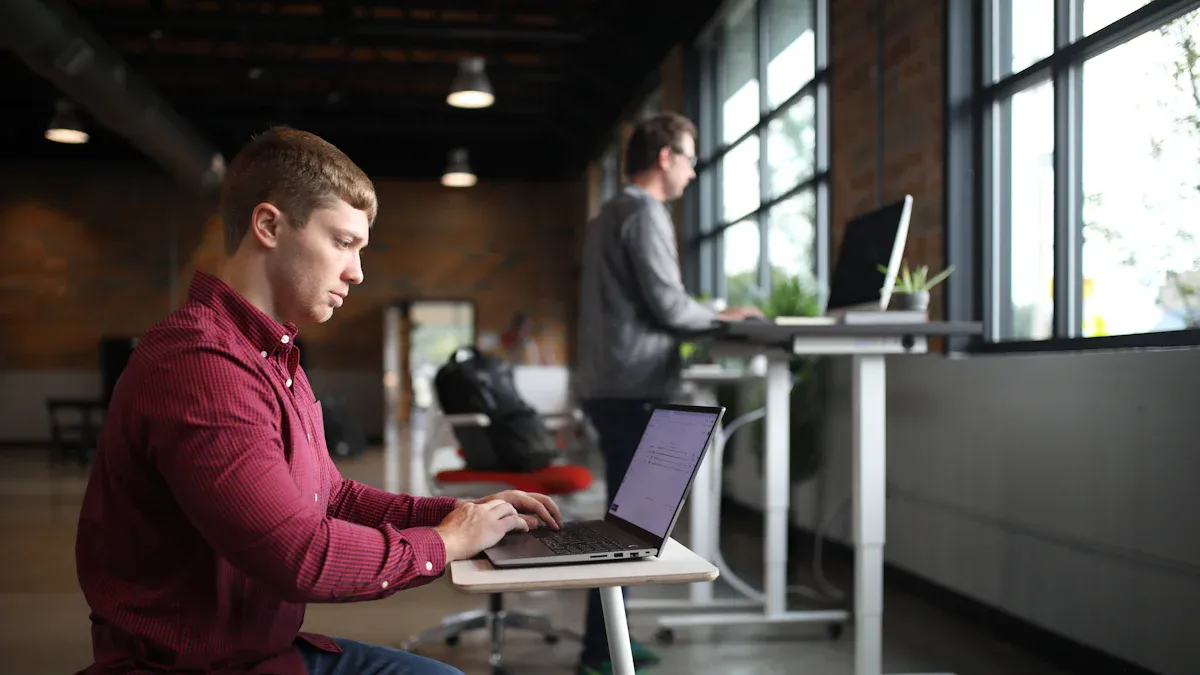 Health and Ergonomic Advantages of a Pneumatic Double Column Sit-Stand Desk