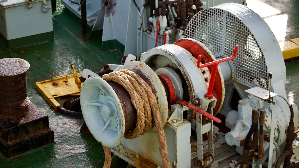 What are the different types of dredger winches?