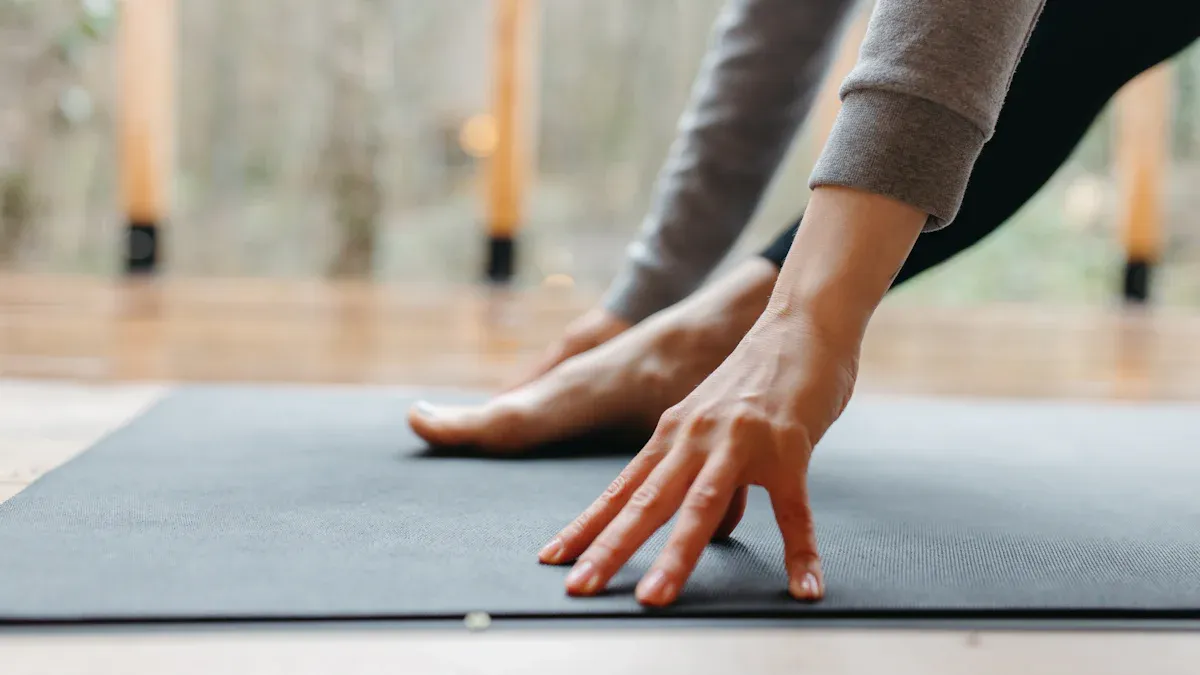 How Yoga Mat Towels with Alignment Lines Support Your Practice