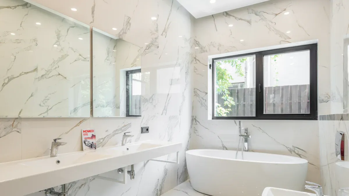 How many kinds of surface for bathroom handles and hinges?