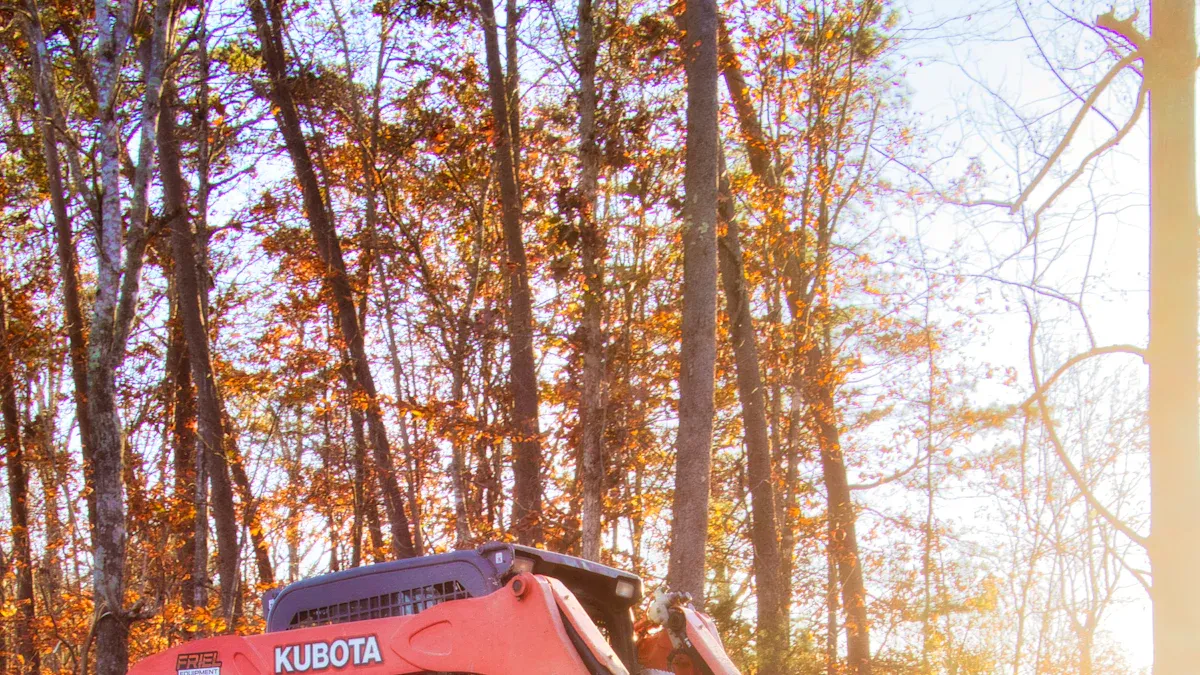 Heavy-Duty Skid Steer Loader Tracks for Construction and Landscaping