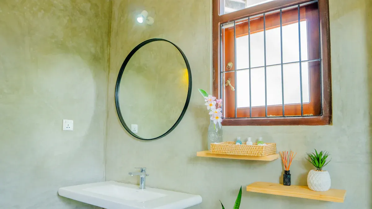 Utiliser des miroirs dans une petite salle de bain