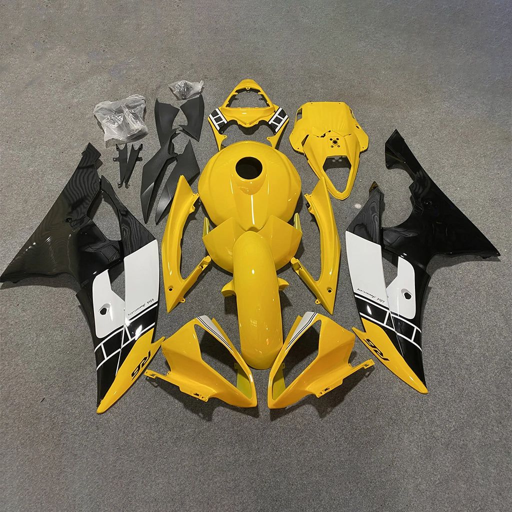 Motorcycle fairing panels arranged as a complete replacement set