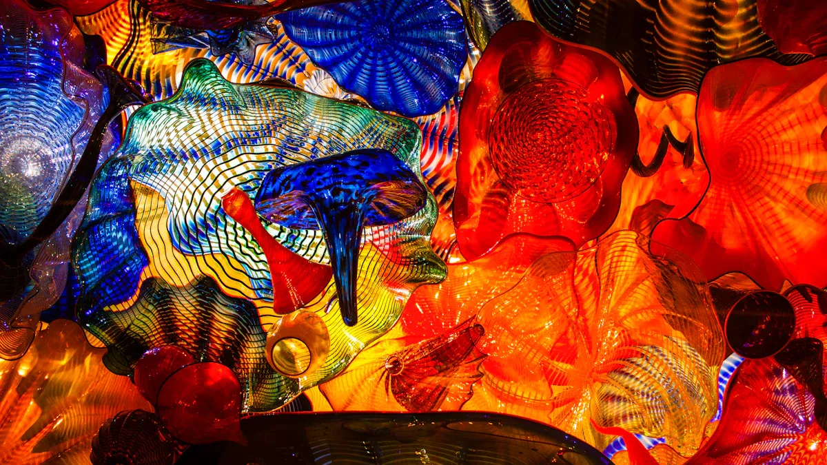 Chihuly Style Chandelier Materials Used