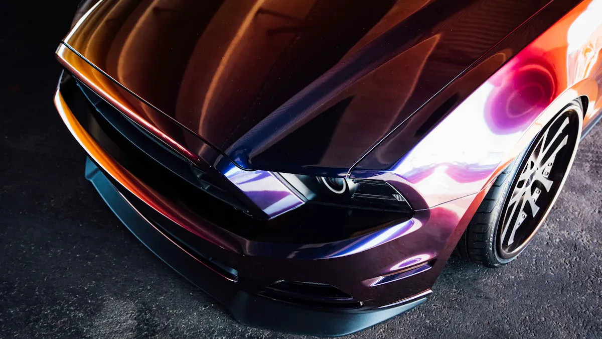 Benefits of Gloss Metallic Vampire Red Car Vinyl Wrap