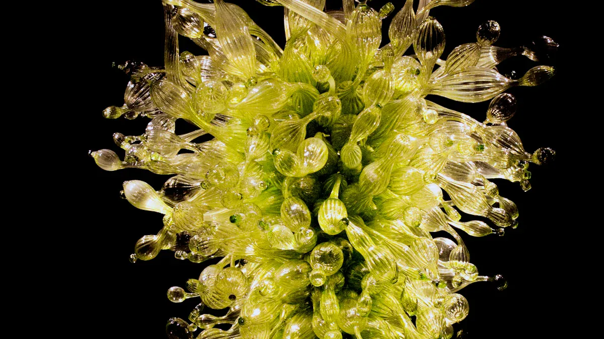 Unique Features of RemShep's Chihuly-Like Chandeliers