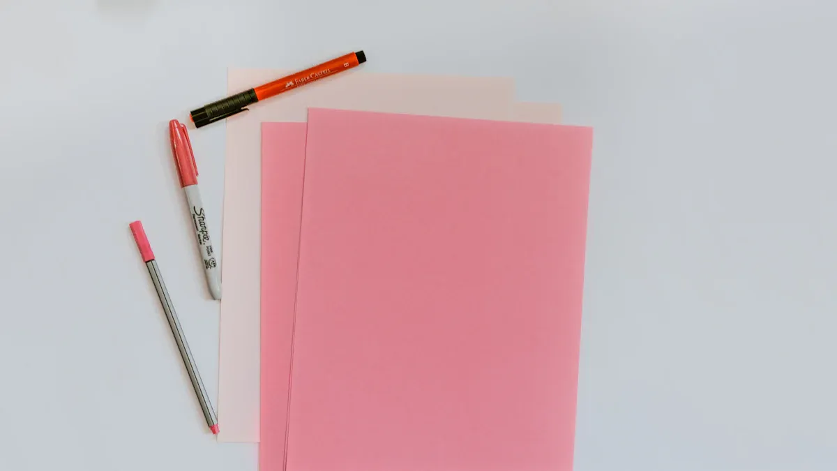 Product 1: Heavyweight Pink Cardstock