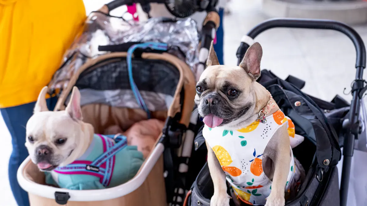 Comparison of different dog sling carrier opening styles