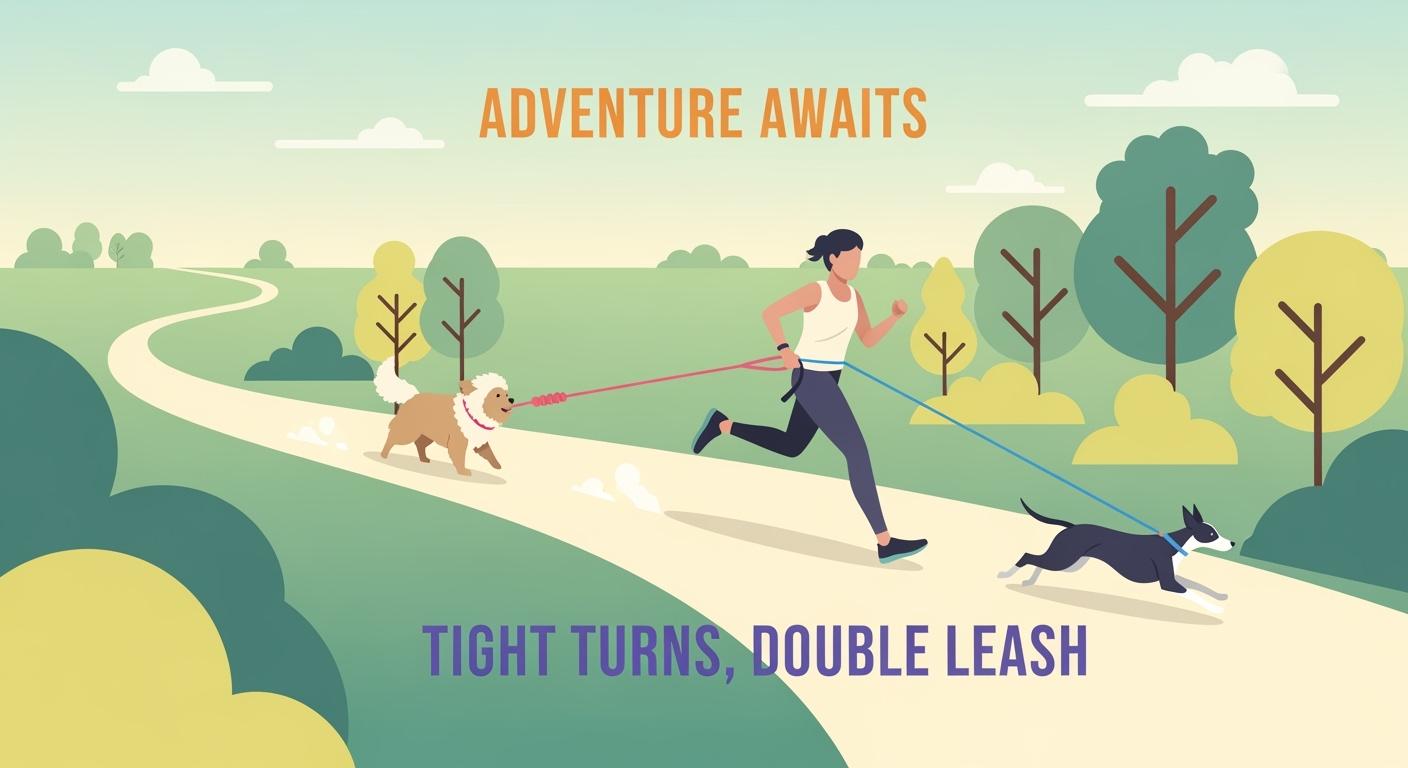 Bungee leash with elastic section for running