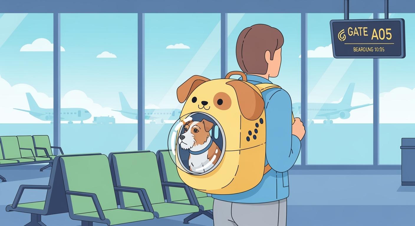 dog carrier backpack airline approved model used in airport travel