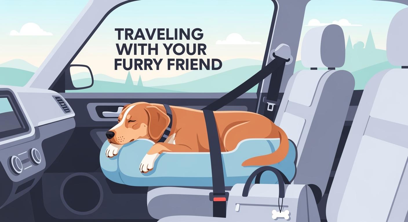 Dog resting on a car seat