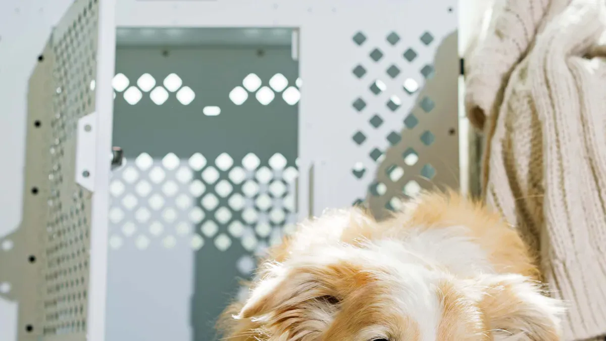 Pet travel carrier with mesh panels on multiple sides