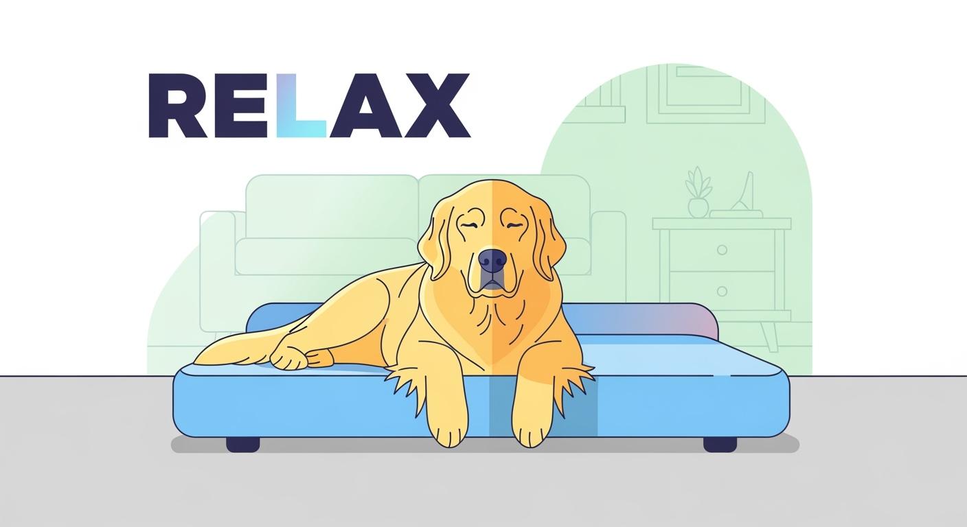 Large dog bed on hard floor showing base contact area