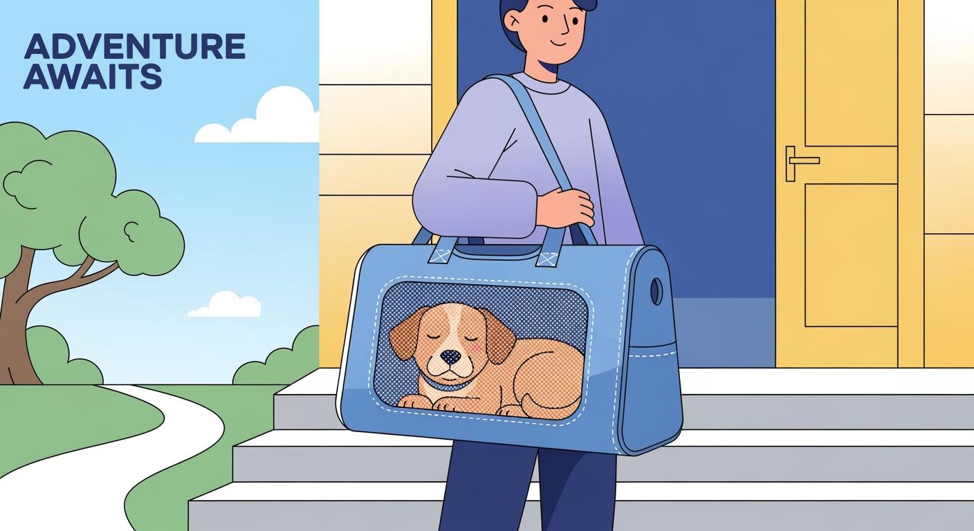 Medium dog carrier bag with structured support panels