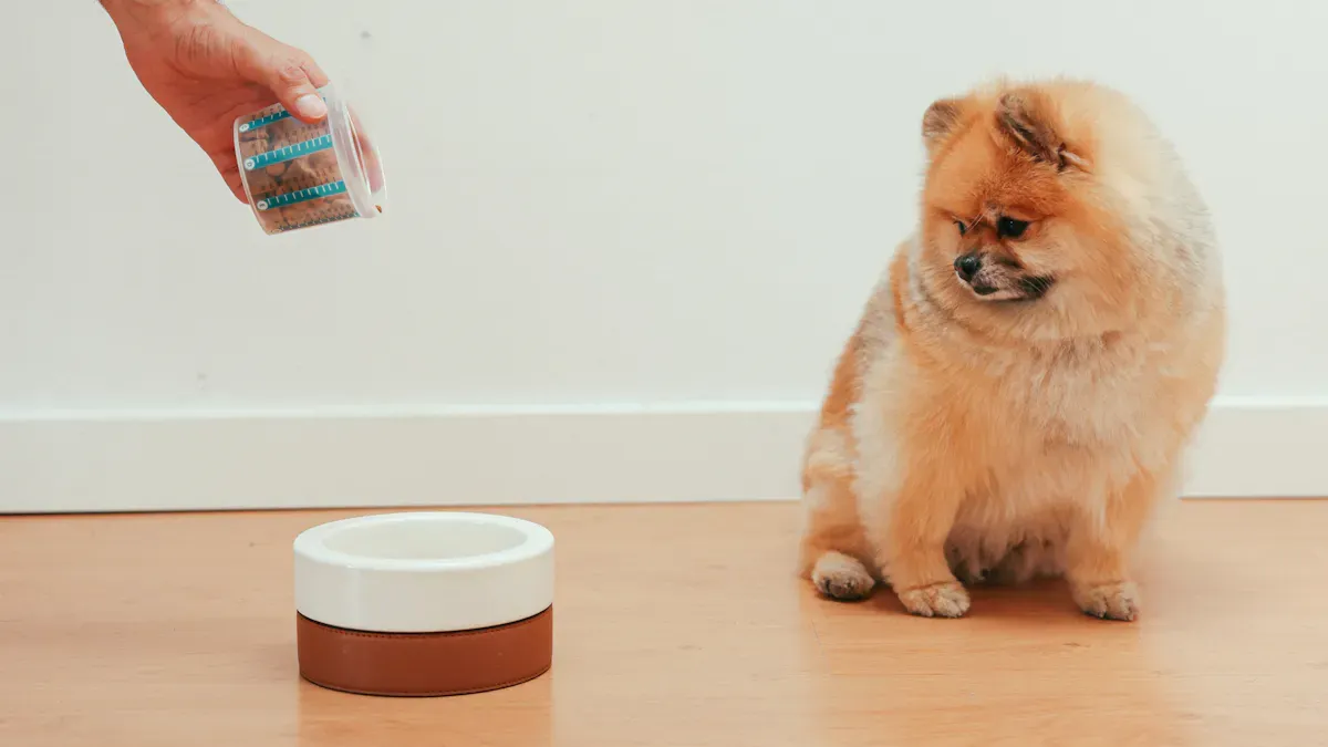 Dog treat pouch modified with a silicone insert liner raising treats closer to the opening