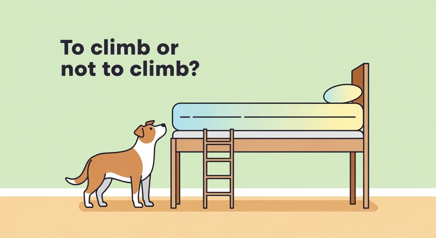 Dog resting on a raised outdoor bed