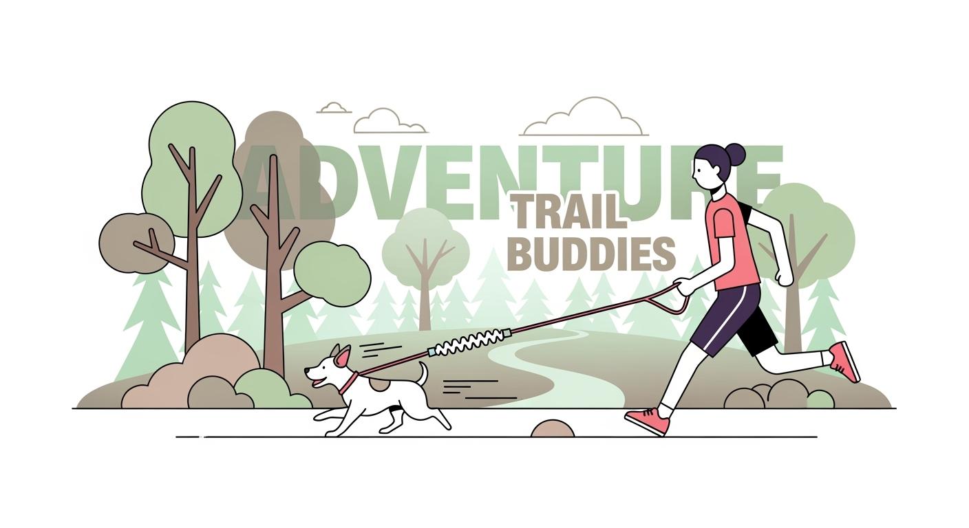 Small dog running on dirt trail with lightweight leash