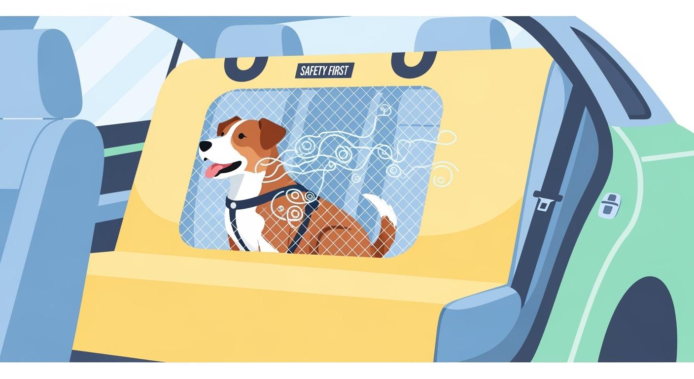 Dog car seat cover with center mesh window for rear seat airflow