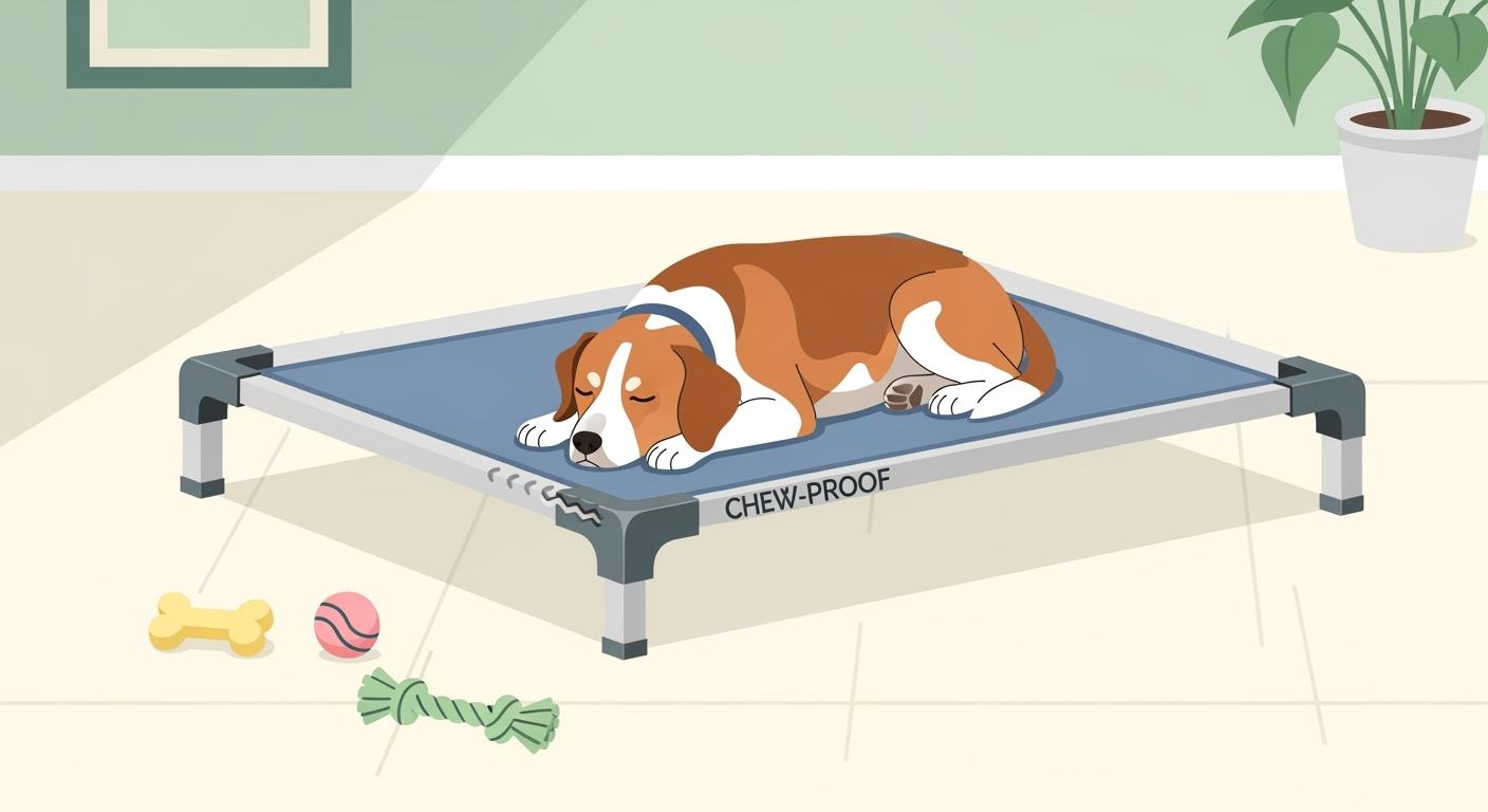 Dog bed corner with protected edge design