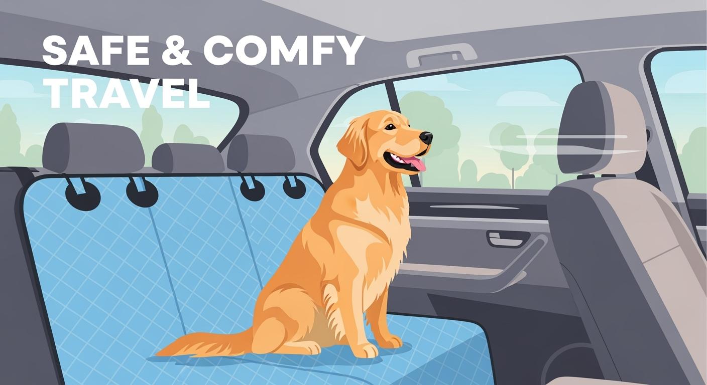 Rear dog seat cover installed in vehicle