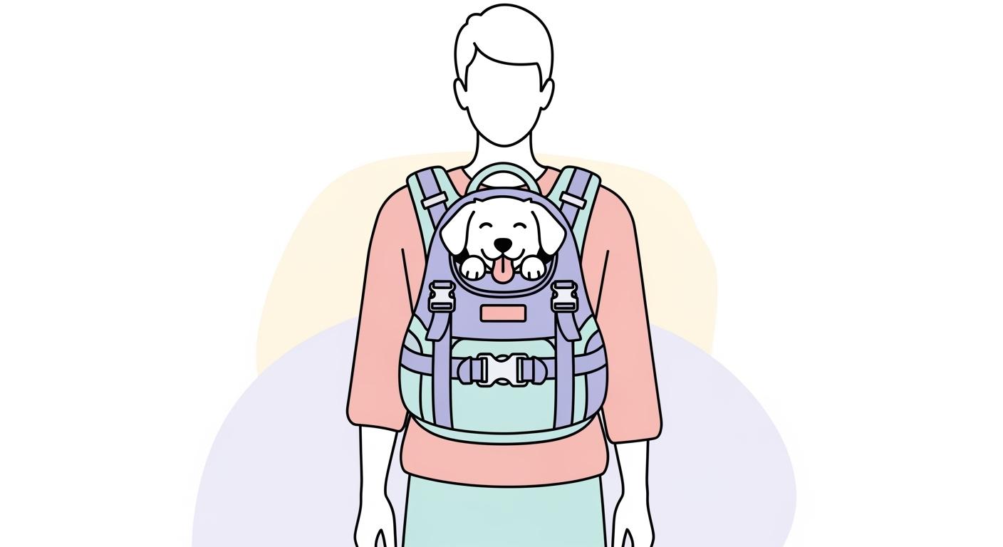 Dog carrier backpack shoulder strap slipping off during a walk