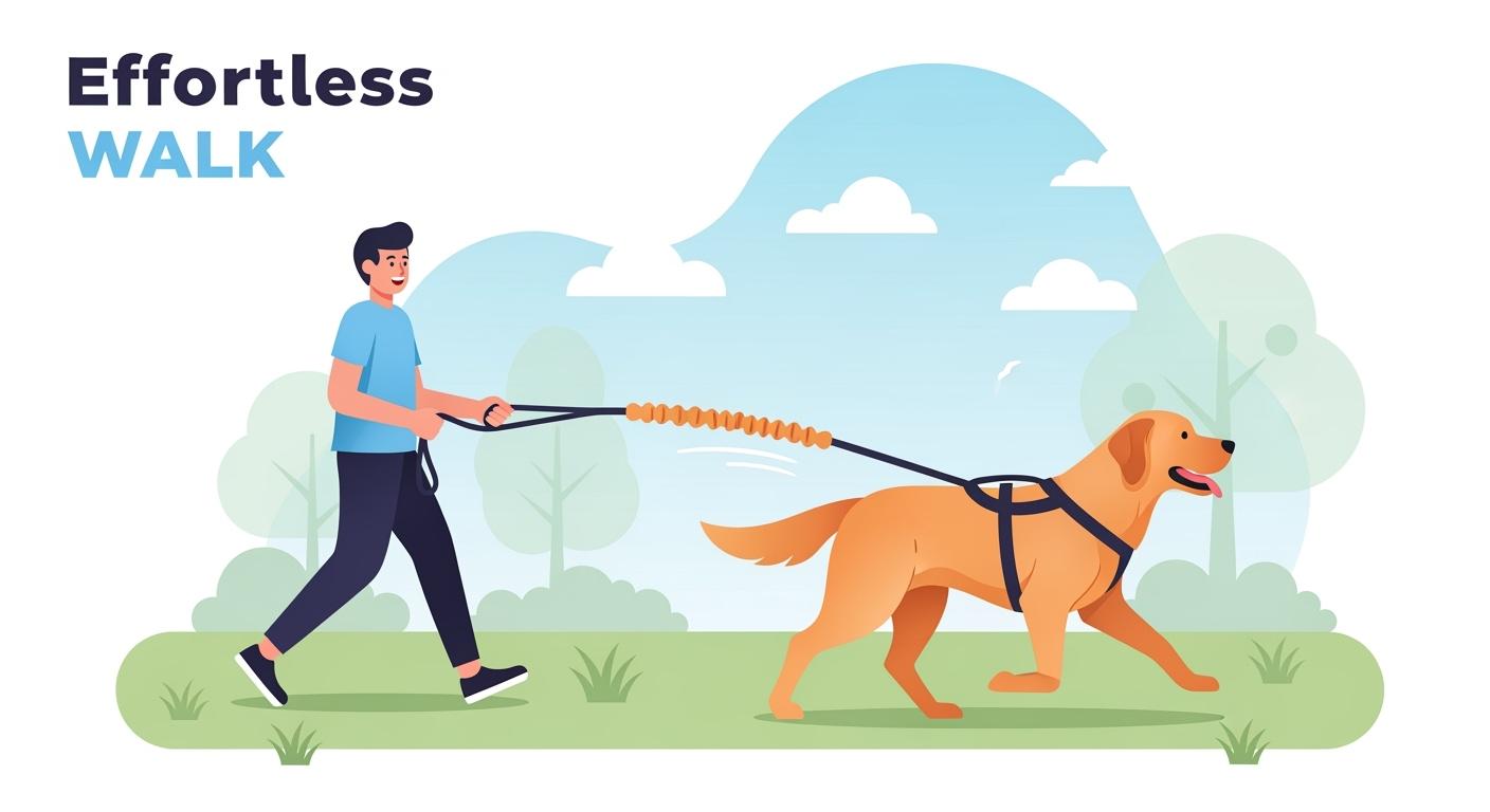 Bungee dog leash with controlled elastic stretch section