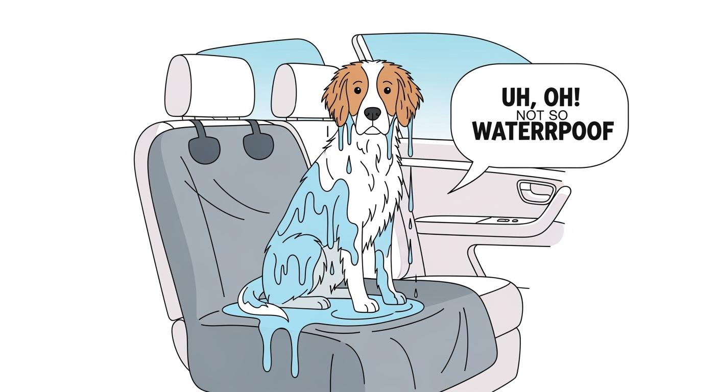 Waterproof dog car seat cover with multi-layer construction