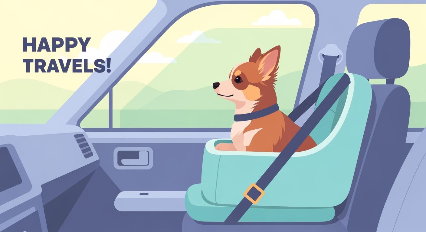 Small dog resting inside a deep-sided car seat with a lower cushion