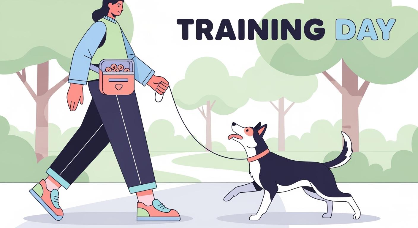 Dog training treat pouch with split-top access and waist attachment