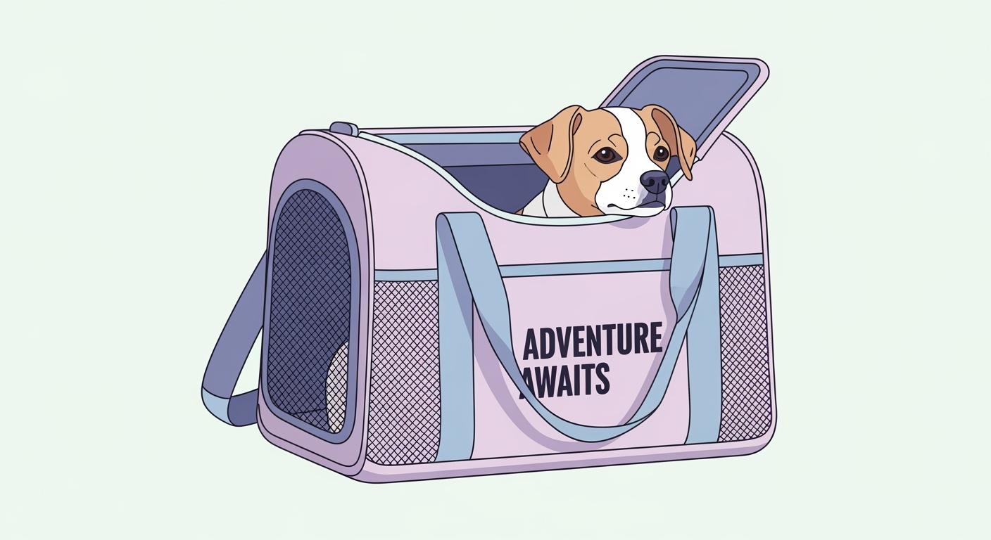 Dog tote carrier with mesh ventilation side panel