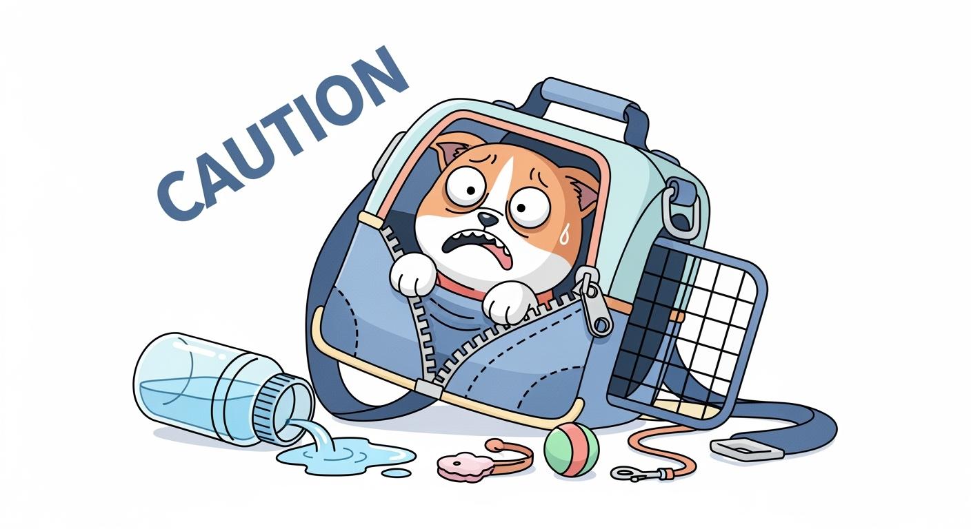 Soft-sided pet carrier placed on a car seat