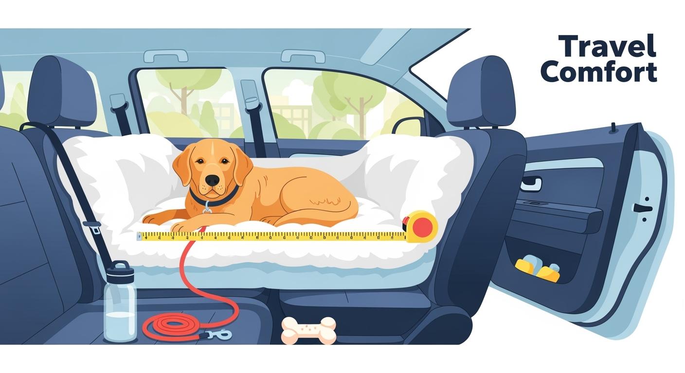 Car dog bed back seat setup for calmer daily rides