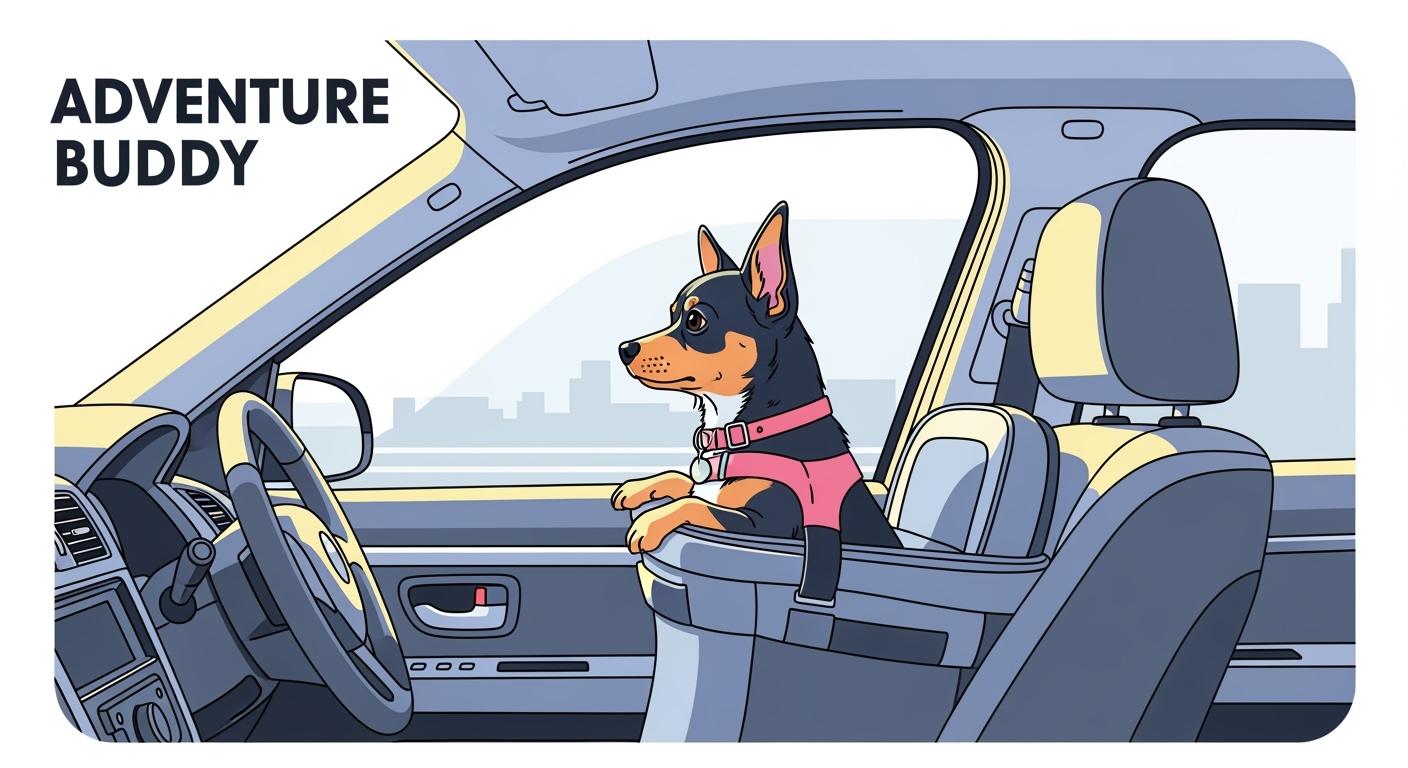 Small dog car booster seat with calm window view